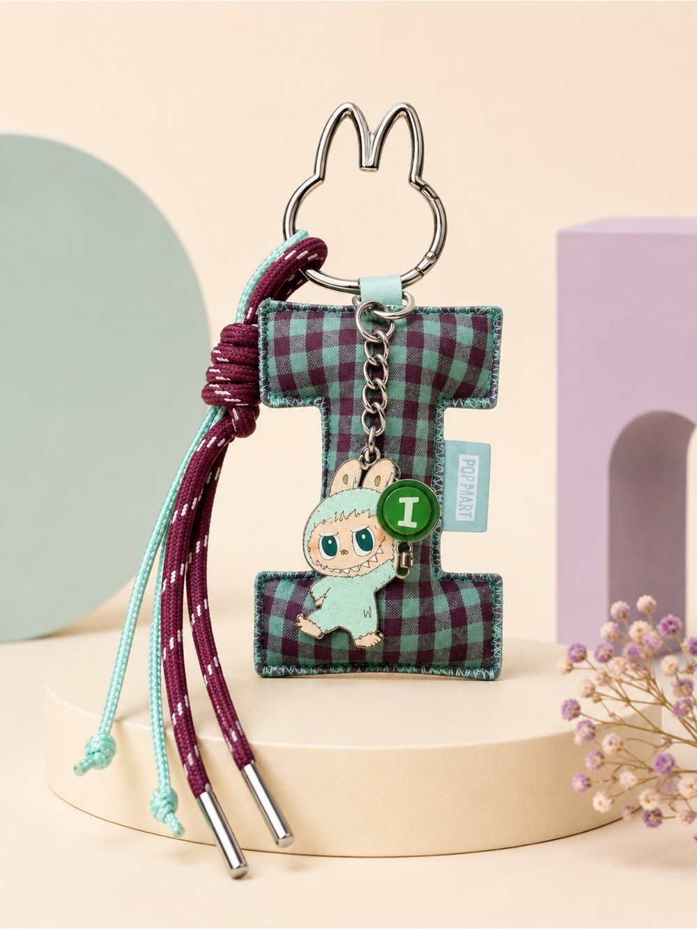 POP MART Labubu THE MONSTERS Letter I Pendant Keychain BNIB